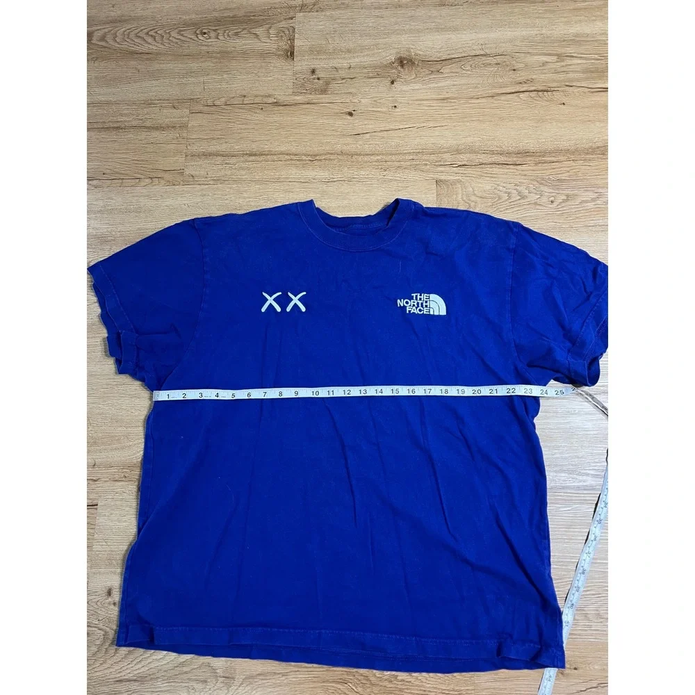 The North Face x KAWS T Shirt Men's XL Blue XX Embroidered TNF Collab Tee
